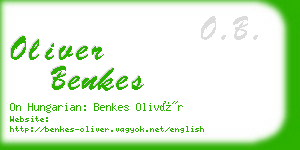 oliver benkes business card